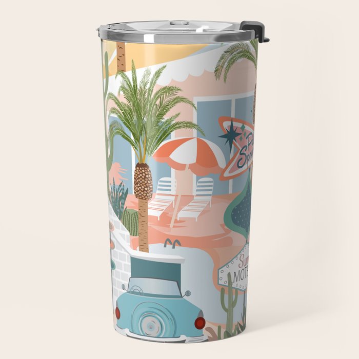Retro Palm Springs Travel Mug Gallery Image 2