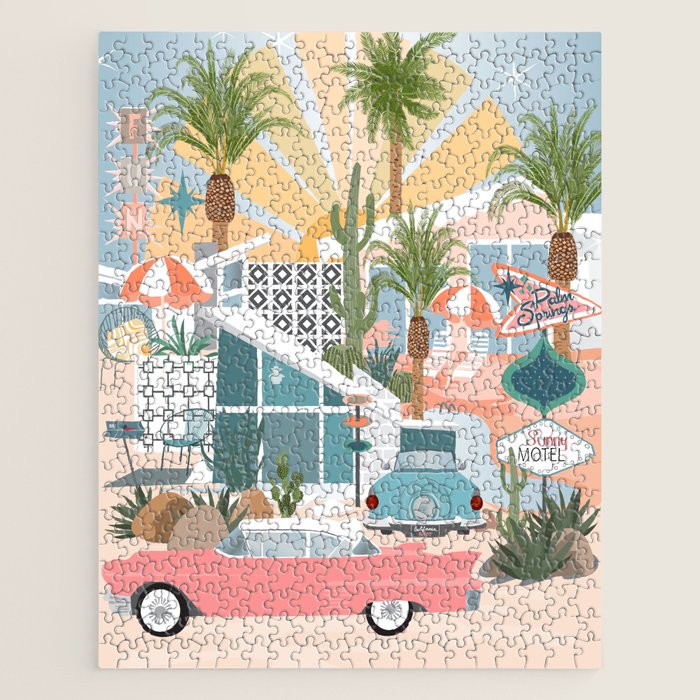 Retro Palm Springs Jigsaw Puzzle Gallery Image 1