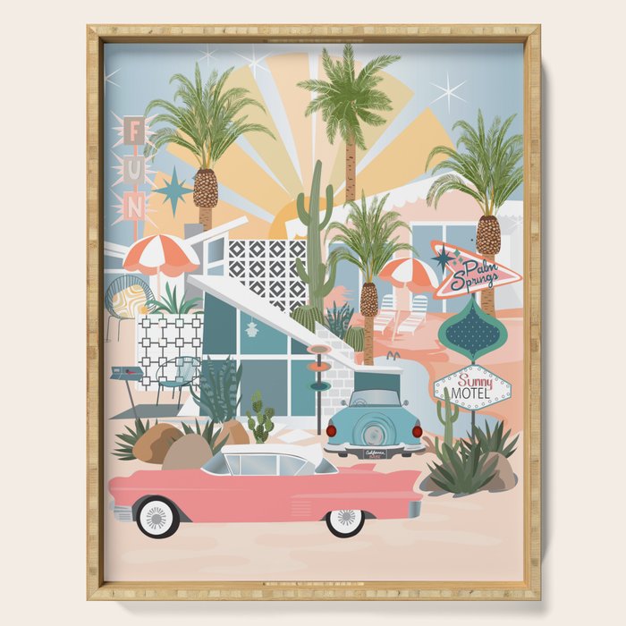 Retro Palm Springs Serving Tray Gallery Image 1