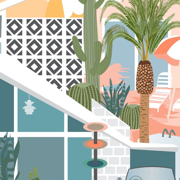 Retro Palm Springs Coffee Mug Gallery Image 2