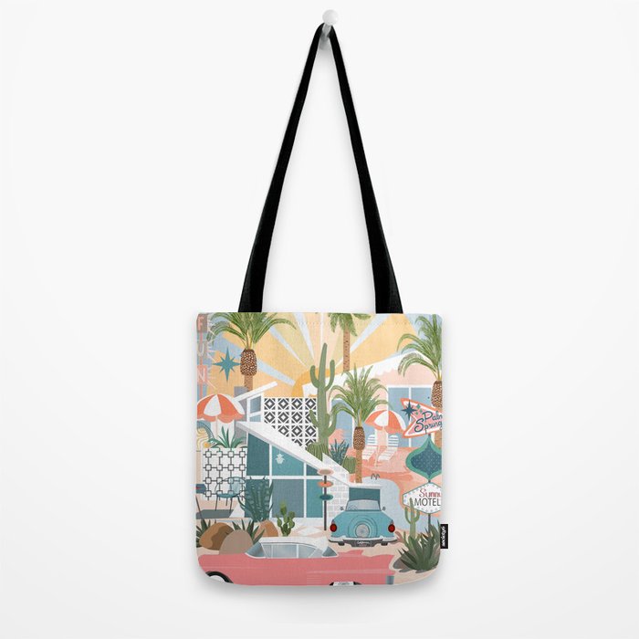 Retro Palm Springs Tote Bag Gallery Image 2