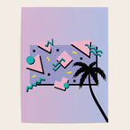 Memphis Pattern 25 - Miami Vice / 80s Retro / Palm Tree Poster Gallery Image 4