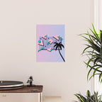 Memphis Pattern 25 - Miami Vice / 80s Retro / Palm Tree Poster Gallery Image 2