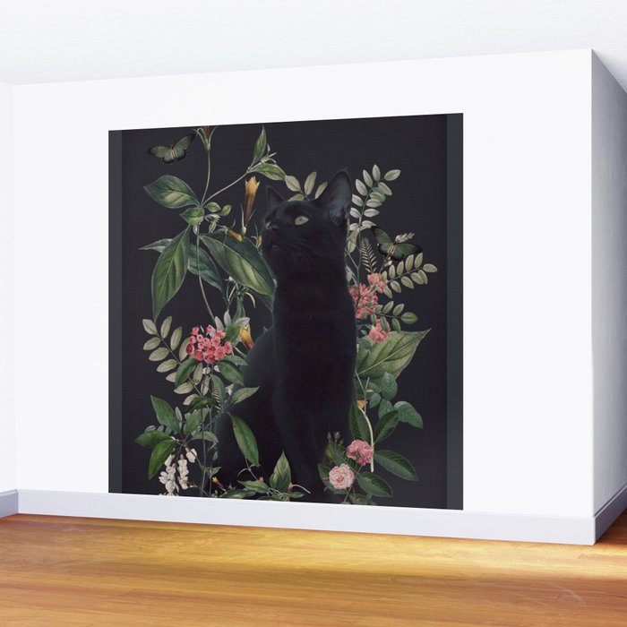 Garden Cat Wall Mural Gallery Image 2