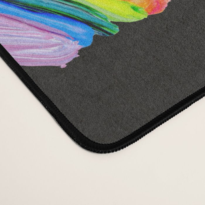 Abstract Rainbow Arcs â Charcoal Desk Mat Gallery Image 4