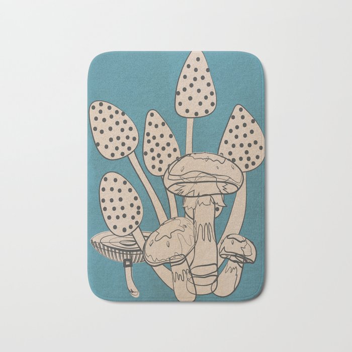 Abstract Mushrooms 3 Bath Mat Gallery Image 1