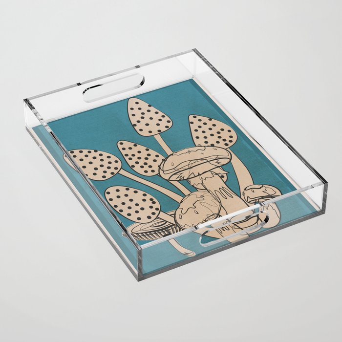 Abstract Mushrooms 3 Acrylic Tray Gallery Image 1