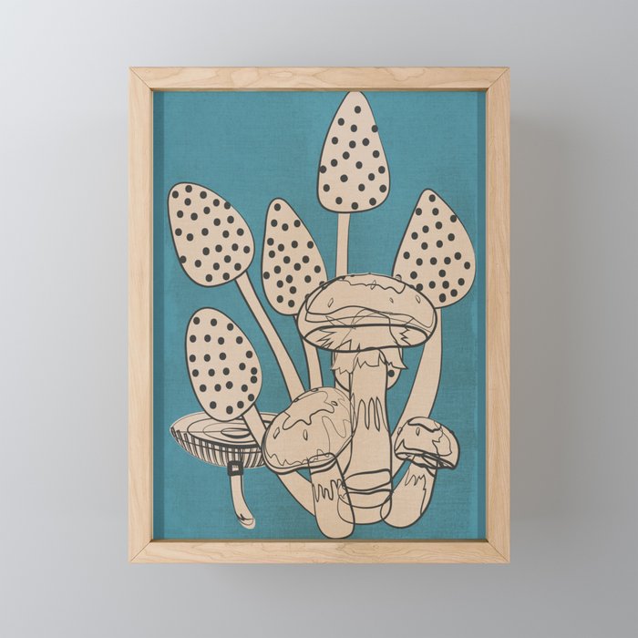Abstract Mushrooms 3 Mini Art Print Gallery Image 1