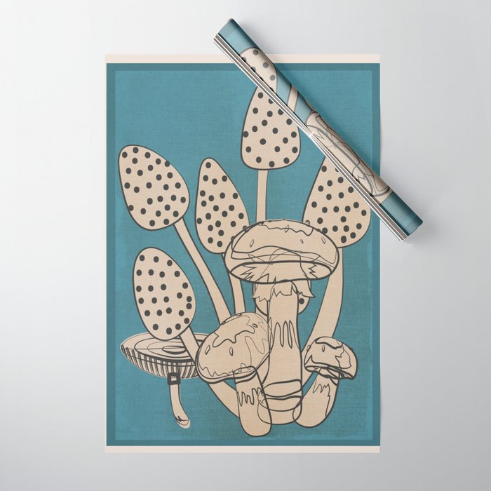 Abstract Mushrooms 3 Wrapping Paper Gallery Image 1