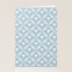 Vintage French Flower Blue Stationery Card Gallery Image 2