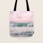 Tropical Beach Wave Roll Tote Bag Gallery Image 1