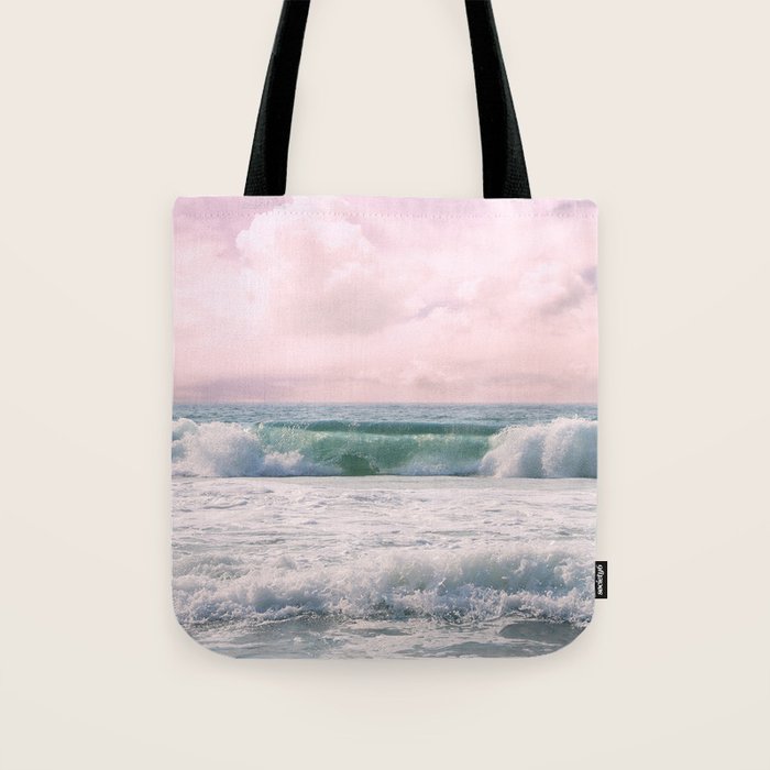 Tropical Beach Wave Roll Tote Bag Gallery Image 1