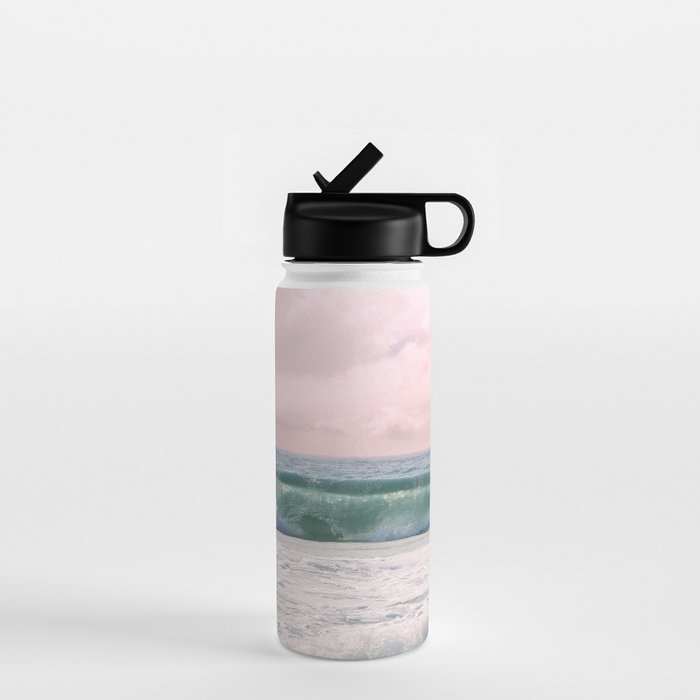 Tropical Beach Wave Roll Water Bottle Gallery Image 1