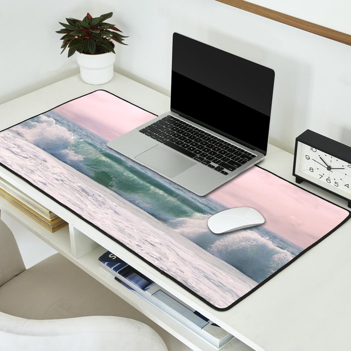 Tropical Beach Wave Roll Desk Mat Gallery Image 2