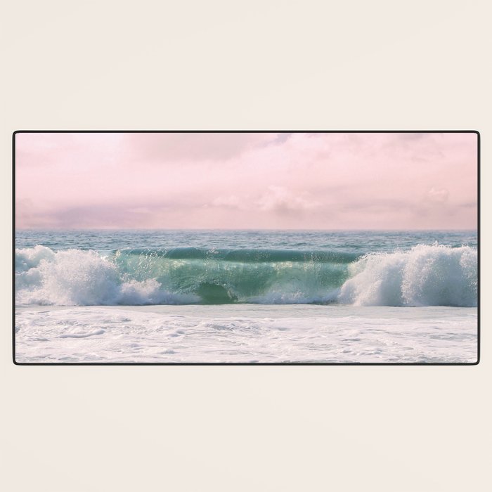 Tropical Beach Wave Roll Desk Mat Gallery Image 3