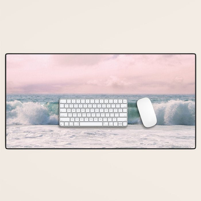 Tropical Beach Wave Roll Desk Mat Gallery Image 1