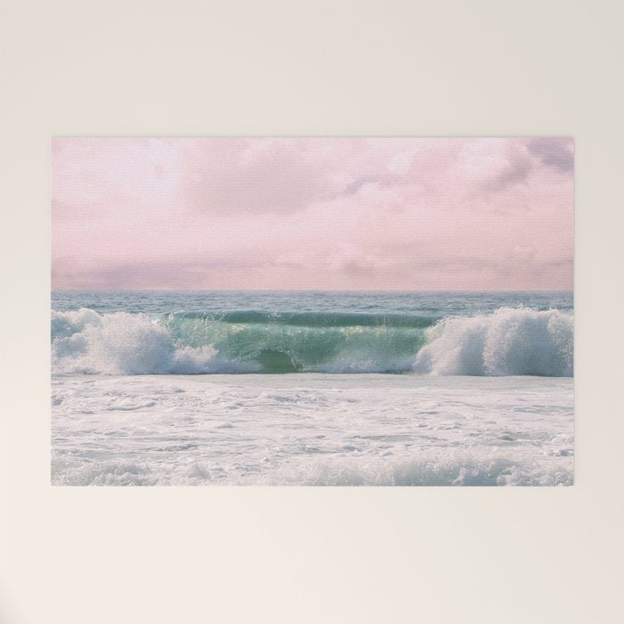 Tropical Beach Wave Roll Welcome Mat Gallery Image 1