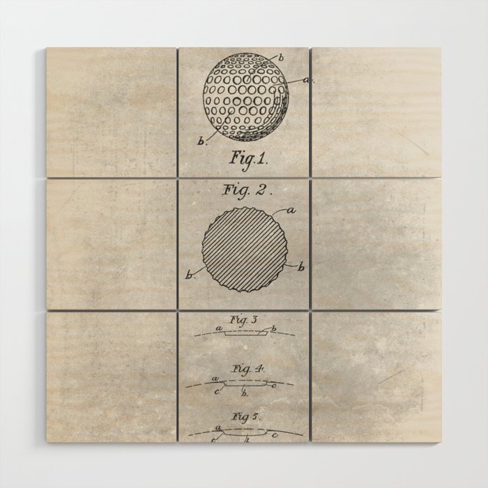 Golf ball Wood Wall Art Gallery Image 1