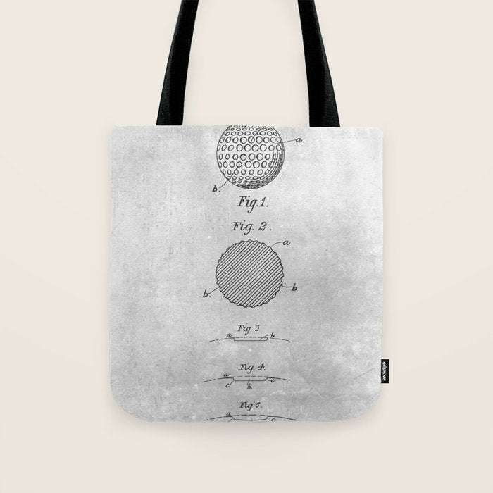 Golf ball Tote Bag Gallery Image 1