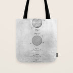 Golf ball Tote Bag Gallery Image 1