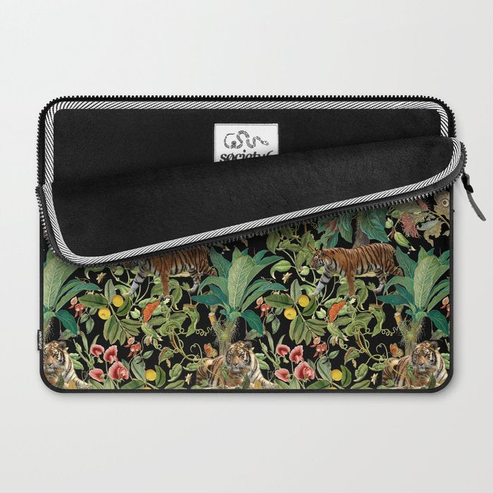 TIGER IN THE DARK JUNGLE Laptop Sleeve Gallery Image 2