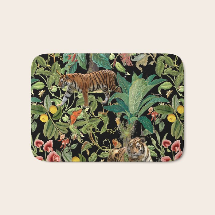 TIGER IN THE DARK JUNGLE Bath Mat Gallery Image 1