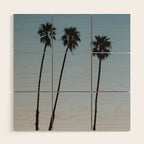 three palm trees iv / santa barbara, california Wood Wall Art Gallery Image 1