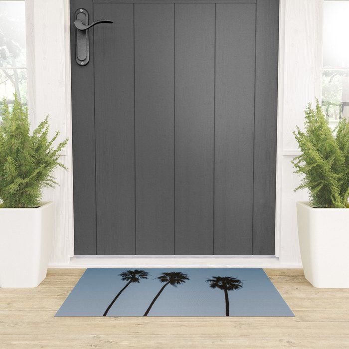 three palm trees iv / santa barbara, california Welcome Mat Gallery Image 3