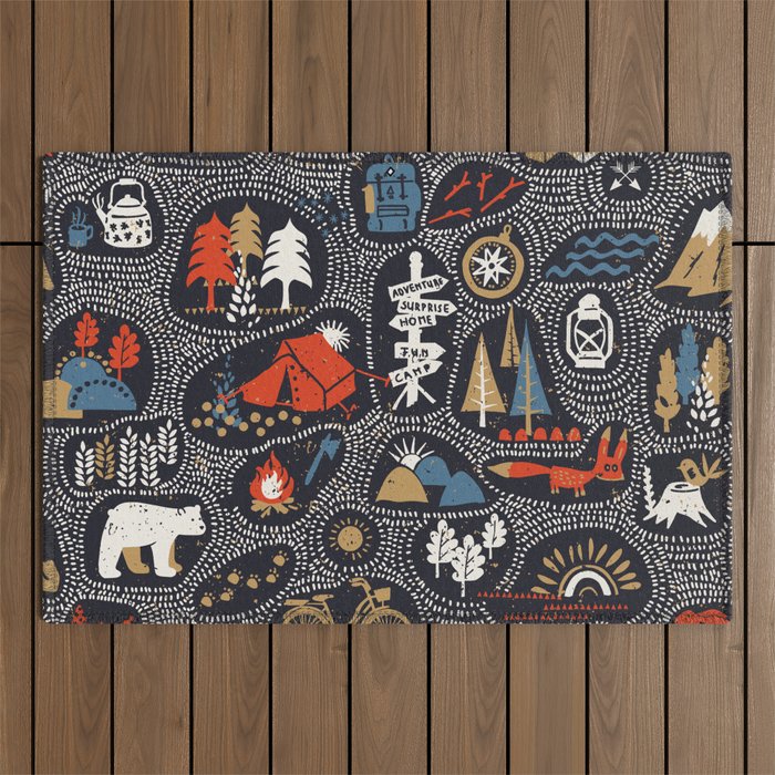 Hinking in the dark Outdoor Rug Gallery Image 1
