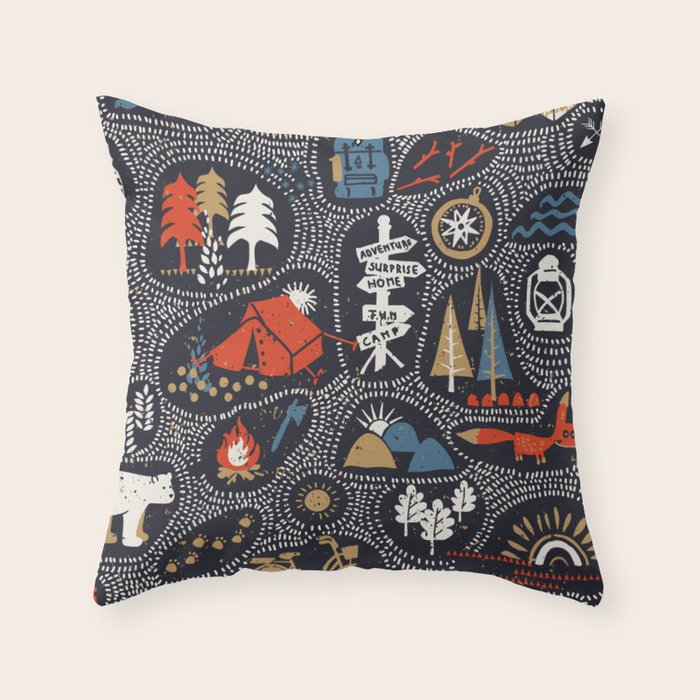 Hinking in the dark Throw Pillow Gallery Image 6