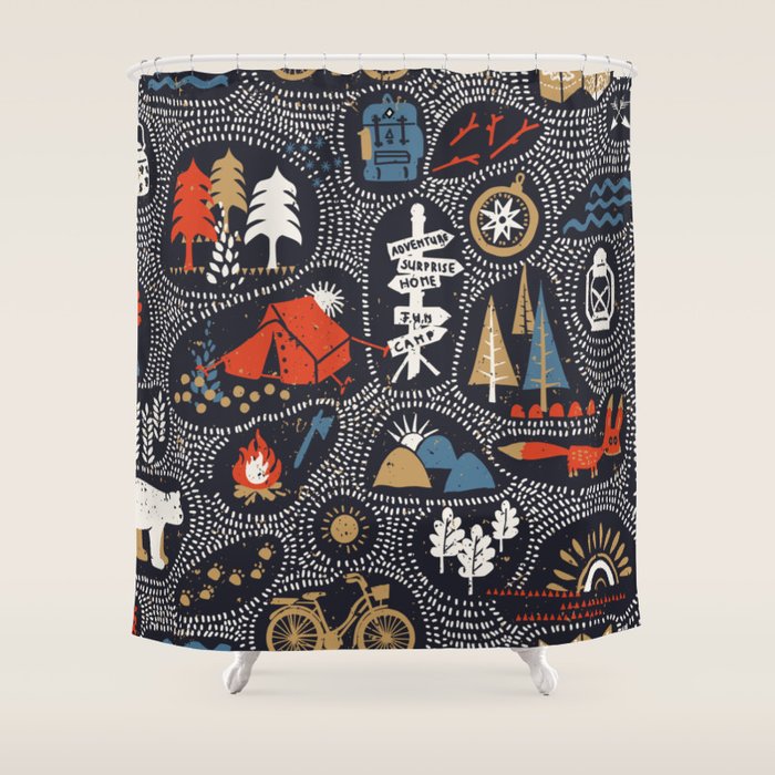 Hinking in the dark Shower Curtain Gallery Image 1