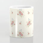 Vintage French Flower Small Cream Coffee Mug Gallery Image 4