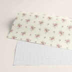Vintage French Flower Small Cream Wrapping Paper Gallery Image 2