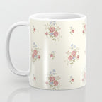 Vintage French Flower Small Cream Coffee Mug Gallery Image 3