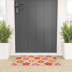 Retro 60s 70s Flowers Pattern #pattern #vintage Welcome Mat Gallery Image 3