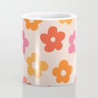 Retro 60s 70s Flowers Pattern #pattern #vintage Coffee Mug Gallery Image 4
