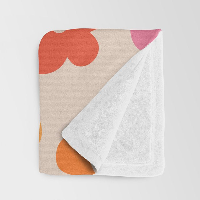 Retro 60s 70s Flowers Pattern #pattern #vintage Throw Blanket Gallery Image 3