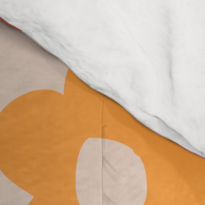 Retro 60s 70s Flowers Pattern #pattern #vintage Comforter Gallery Image 4