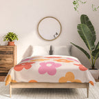 Retro 60s 70s Flowers Pattern #pattern #vintage Comforter Gallery Image 3