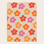 Retro 60s 70s Flowers Pattern #pattern #vintage Poster Gallery Image 4