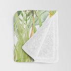 Yellow Scandinavian Wildflowers  Meadow  Throw Blanket Gallery Image 3
