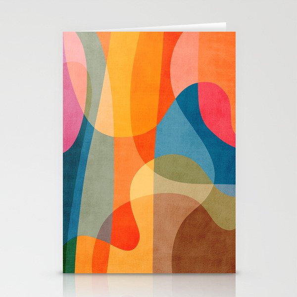 Colorful Vibrant Bright Modern Abstract Artwork Stationery Card Gallery Image 2