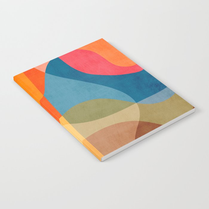 Colorful Vibrant Bright Modern Abstract Artwork Notebook Gallery Image 1