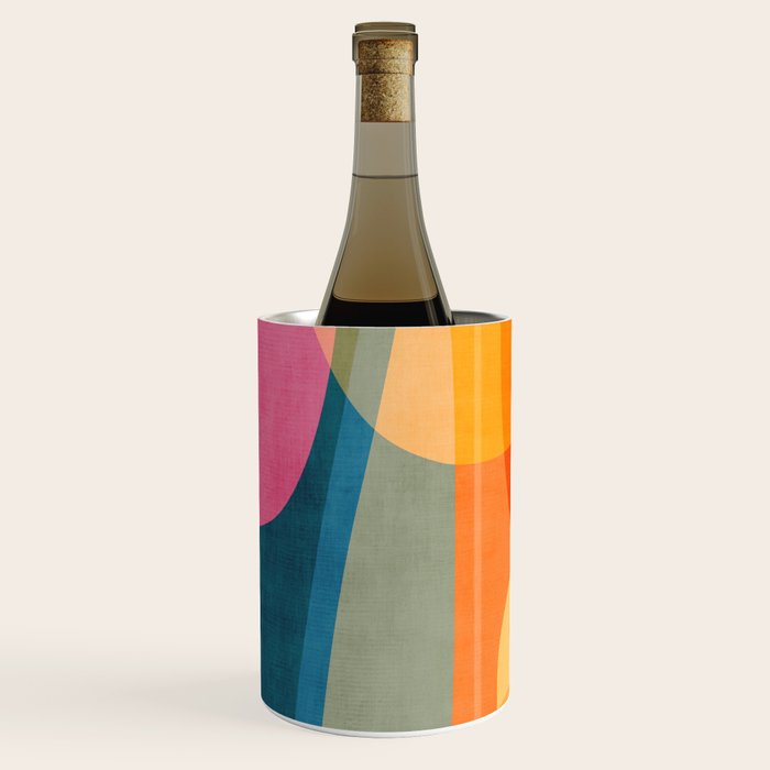 Colorful Vibrant Bright Modern Abstract Artwork Wine Chiller Gallery Image 2