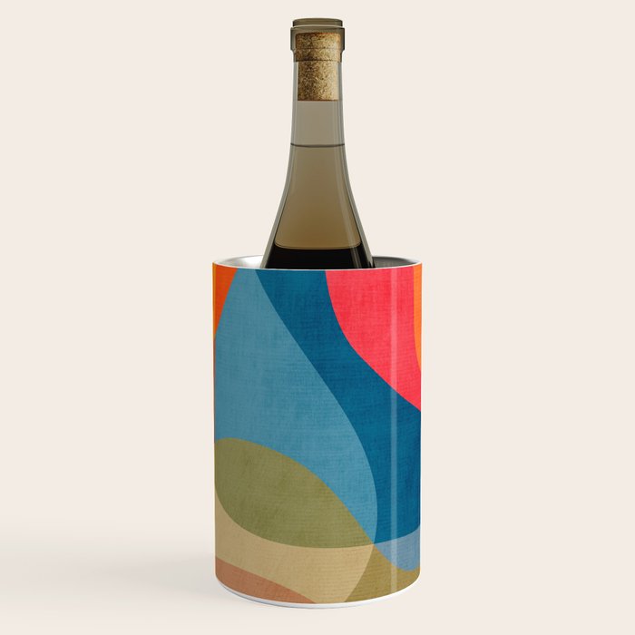 Colorful Vibrant Bright Modern Abstract Artwork Wine Chiller Gallery Image 3