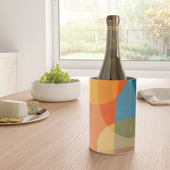 Colorful Vibrant Bright Modern Abstract Artwork Wine Chiller Gallery Image 4