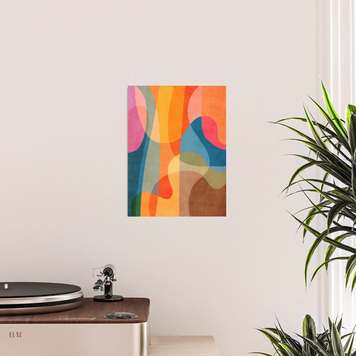 Colorful Vibrant Bright Modern Abstract Artwork Poster Gallery Image 2