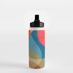 Colorful Vibrant Bright Modern Abstract Artwork Water Bottle Gallery Image 2