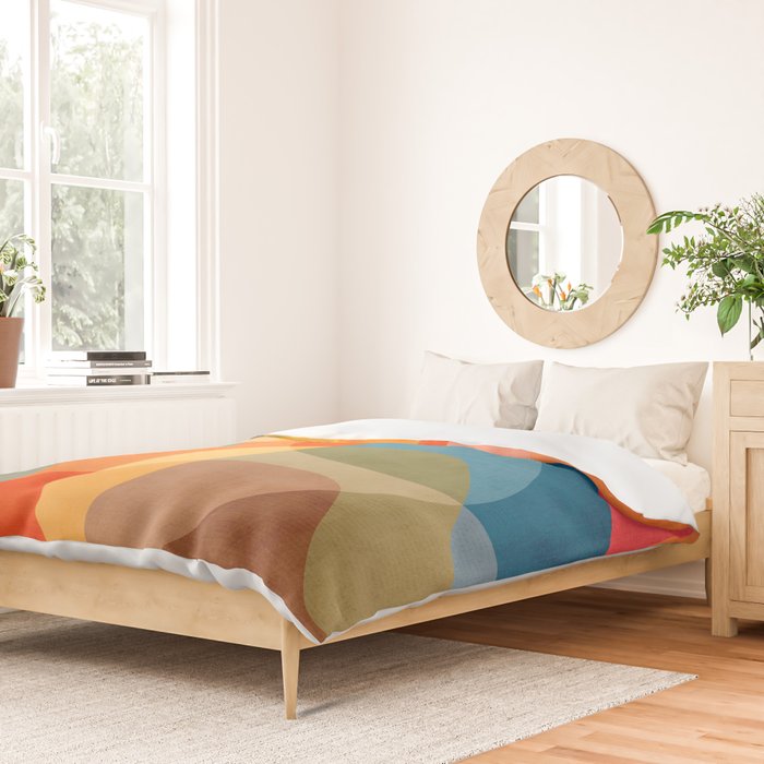 Colorful Vibrant Bright Modern Abstract Artwork Duvet Cover Gallery Image 2