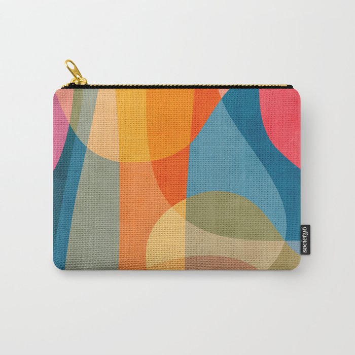 Colorful Vibrant Bright Modern Abstract Artwork Carry All Pouch Gallery Image 1
